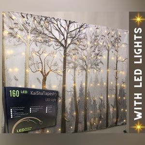DIY Canvas Wall Art Nature Theme Forest Landscape Trees Design Living Room Art
